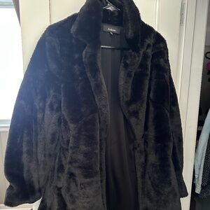 Narla Faux Fur Coat Black